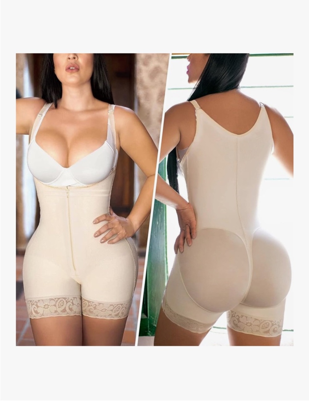 Beige Waist and Thigh Shaper - Empower Your Body
